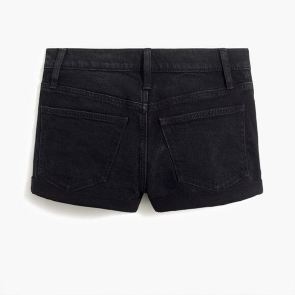 J Crew Shorts Black Button Fly Denim NEW Women Size 30 Frayed Hem Jean - Picture 5 of 5